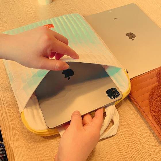 일본 만화 Mifei Rabbit Bear 봉제 자수 휴대용 태블릿 백 iPad Pro Protection Storage Bag 일본 만화 Mifei Rabbit Bear 봉제 자수 휴대용 태블릿 백 iPad Pro Protection Storage Bag