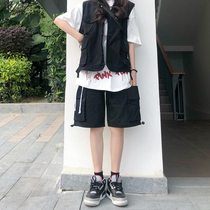 KTDA 2020ss new pocket drawstring Japanese shorts for men and women couples loose national tide tooling shorts