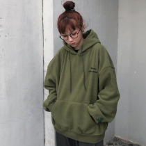 KTDA Christmas style letter Christmas tree embroidered rocking grain suede hooded sweatshirt male and female identical long sleeve sweatshirt clearing house