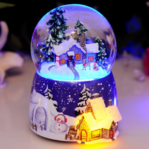 Santa Claus dream clockwork snow crystal ball music box music box Christmas girl children's birthday gift