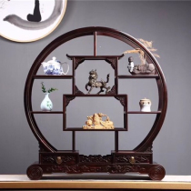 Red Wood Dorpao Penthouse Solid Wood Chinese Small Pendulum Pieces Show Shelf Wood Sculpture Tea Set Antique Rack Large Red Acid Branches Bogu Shelf