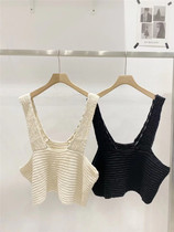 TD Clear Wire Wool Knit Vest Machia Women Sweet and Wear Undershirt Fur Coat Shorts Undershirt Tide