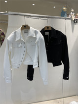 2022 new GUNU 100 hitch slim metal buckle denim Irregular Design Sense Short Coat Female Tide