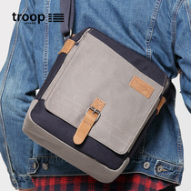 Troop single shoulder bag male canvas minimalist fashion slanted satchel 2018 new casual mens mens bag single shoulder tide bag