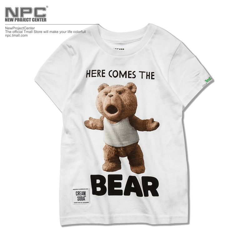 【npc】cream soda x ted 嘶吼的泰迪熊童装t恤