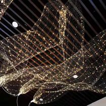 Wedding barbed wire with lights wedding Starry Sky modeling net bar milk tea store window ceiling rice grain light string