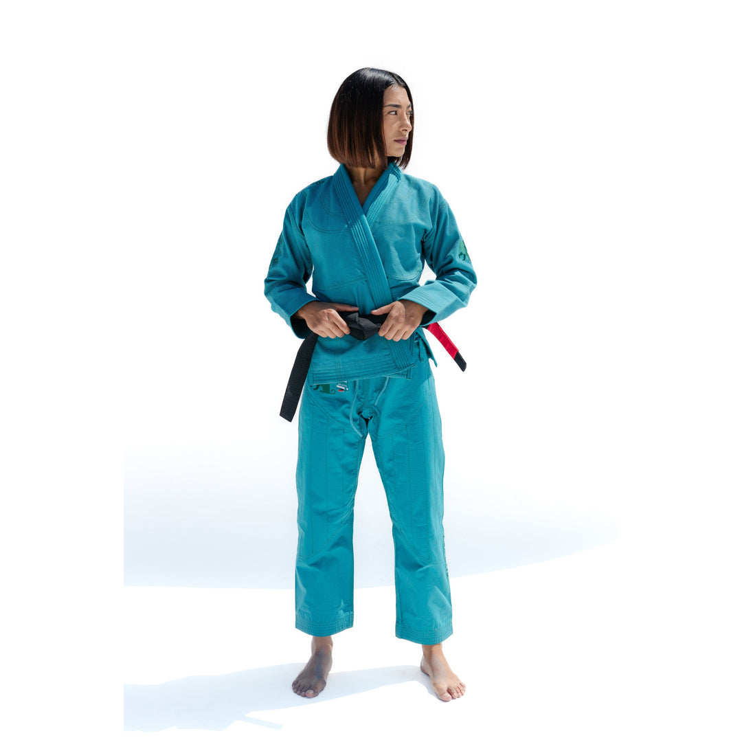 habrok aztec 美洲豹战士 女士巴西柔术道服 深湖蓝色