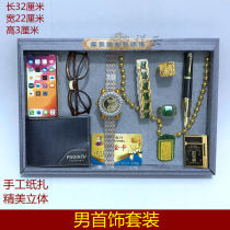 Paper tie mens jewelry set mobile phone glasses watch pencil pen Qingming Festival tomb sweeping grave grave sacrifice supplies ancestor