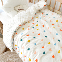 Baby quilt newborn baby autumn and winter thickened pure cotton cover quilt kindergarten children four seasons universal small quilt