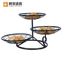 Dendritic bakery display props furnishings cake cabinet display rack decorative ornaments iron rack baking soft clothes
