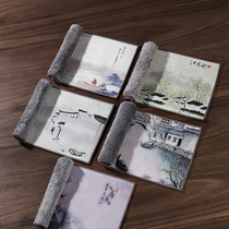 Lin Zi Cha Yi Chinese Painted Thick Suede Absorbent Tea Wipe Tablecloth Tablecloth Tea Plate Wag Pad