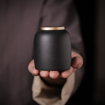 Linzi Tea 100 million Portable Seal Small Number Ceramic Tea Leaf Jars Mini Carry-on tea bin pot storage tank