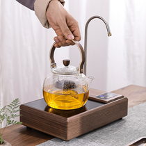 Home Solid Wood Walnut Wood Automatic Upper Hydro-electric Pottery Stove Mute Day Style Brief small Boiling Water Tea Stove Cooking Tea