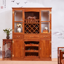 Chinese Red Wood Wine Cabinet Solid Wood Guest Hall Furniture Hedgehog Purple Sandalwood Restaurant Ground Wine Cabinet African Flower Pear Wood Display Cabinet