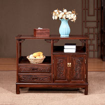 Chinese red wood tea water cabinet Restaurant disposal cabinet solid wood furniture tea room tea cabinet East Africa red sour branch wood dining side cabinet