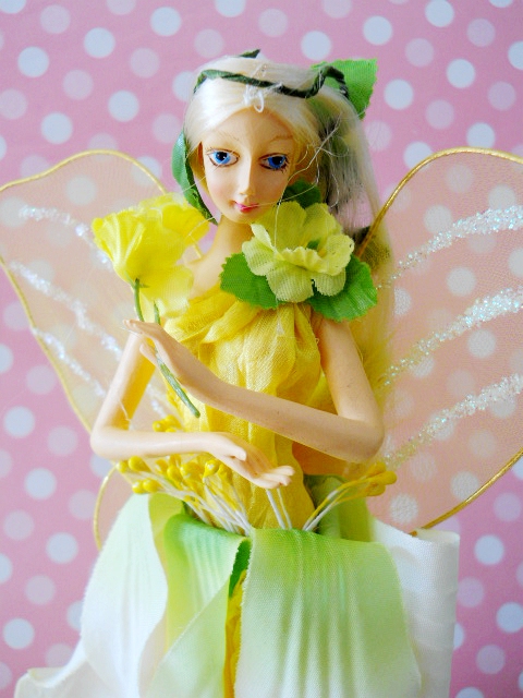 美国带回来老货儿童礼品花仙子娃娃家居装饰摆件玩偶39厘米