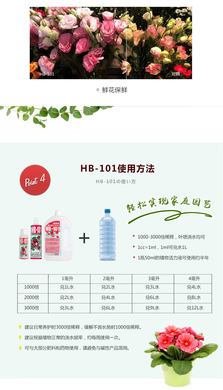 美能露通用营养液日本hb101植物活力素促生根颗粒缓释肥盆栽花卉