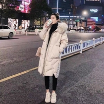 Sandro Mocoloni white duck down down jacket for women 2020 new Winter Korean version Large fur collar thickened jacket
