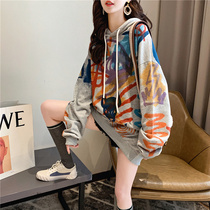 Sandro Moscoloni2022 Chun Han version of the lazy wind graffiti with a long sleeve blouse for women in the hood