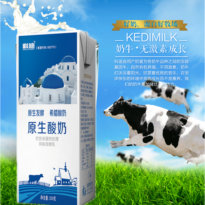 科迪原生酸牛奶低脂希腊酸奶巴士杀菌风味发酵乳24盒*200克包邮_5折
