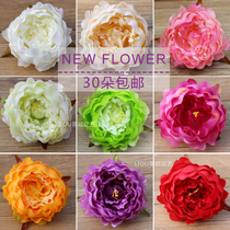 Simulation peony peony flower head wedding silk flower DIY headdress cloth flower material accessories large decoration fake flower