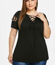 plus size cotton short sleeve T-shirt loose large fashion