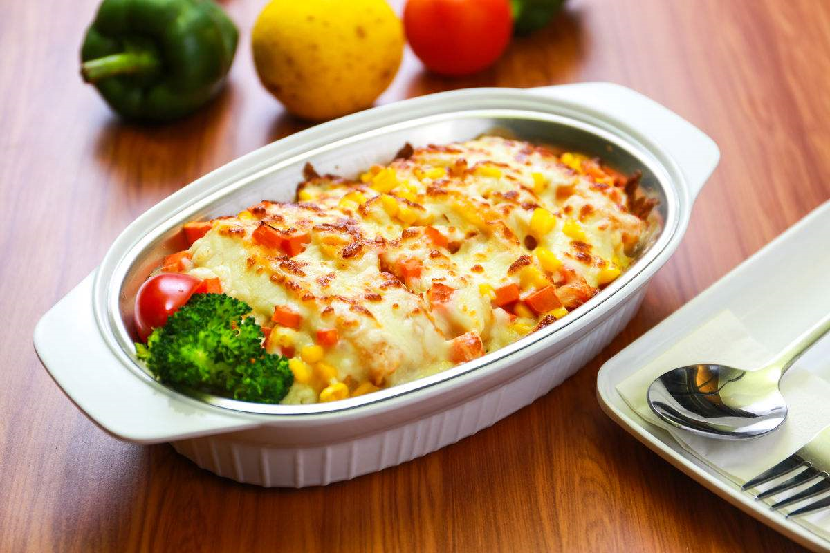 芝士焗饭,金黄色的美味.