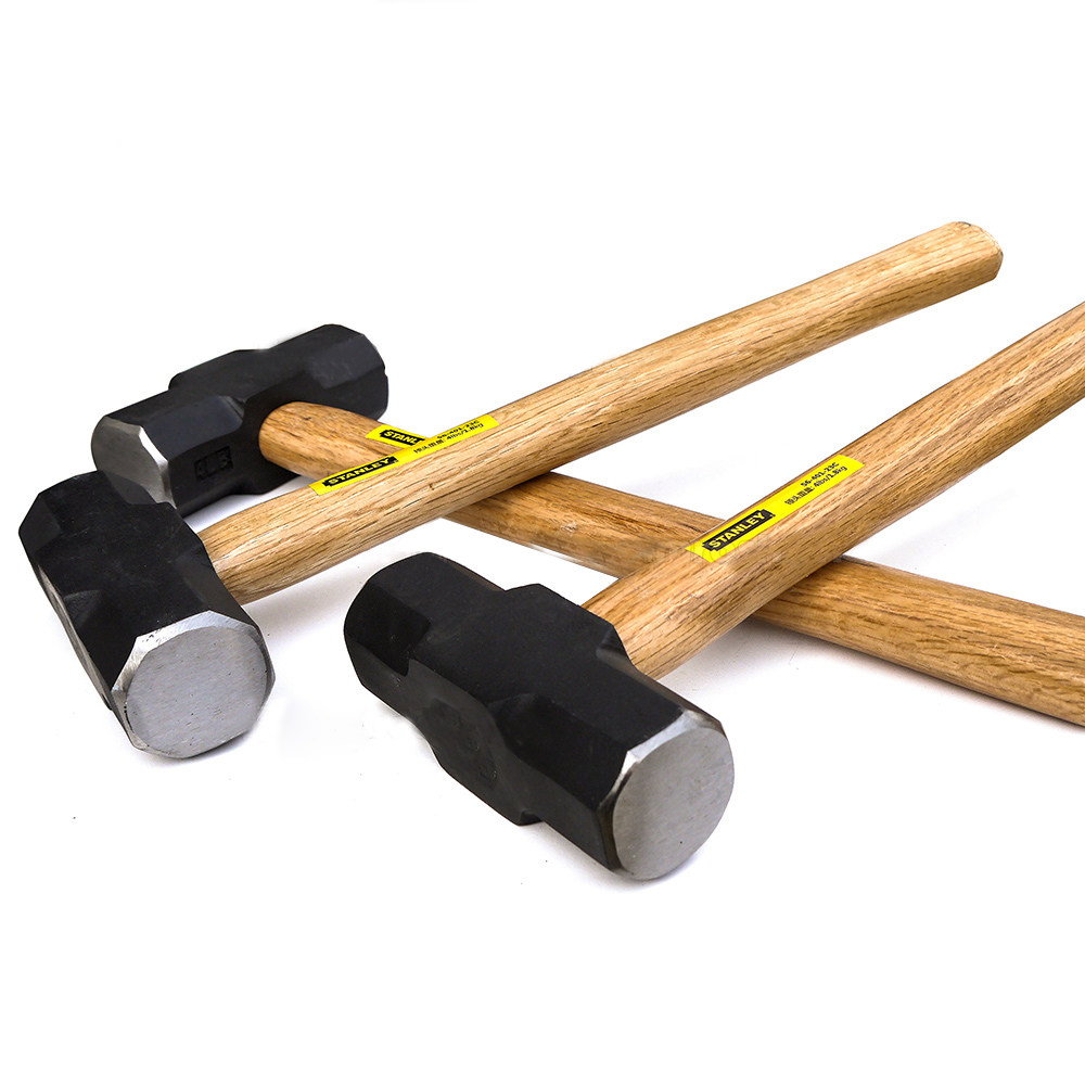 史丹利木柄八角石工锤大铁锤八角锤榔头大锤锤子56-401-23c 12磅