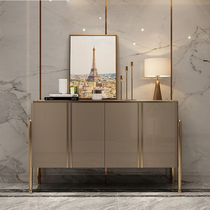Light Extravagant Rock Plate Dining Side Cabinet Marble Locker Rear Modern Minimalist Home Small Family Style Living Room Grilled Lacquered Hyun Guan Cabinet