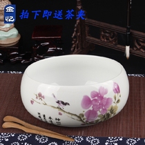 Purple sand large size tea wash kung fu tea set ceramic large small accessories pen wash coarse pottery cup wash set flowerpot
