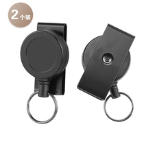 Outdoor hanging buckle steel wire rope telescopic easy pull buckle portable belt buckle second rebound metal shell anti-lose use