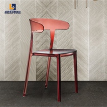 Nordic Simple Plastic Chair Fashion Stool Creative Leisure PC Cafe Chair Designer Outdoor Chair with Armrest