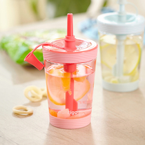 American contigo cold cup sippy cup adult ins Wind girl Cup portable plastic cute girl Cup