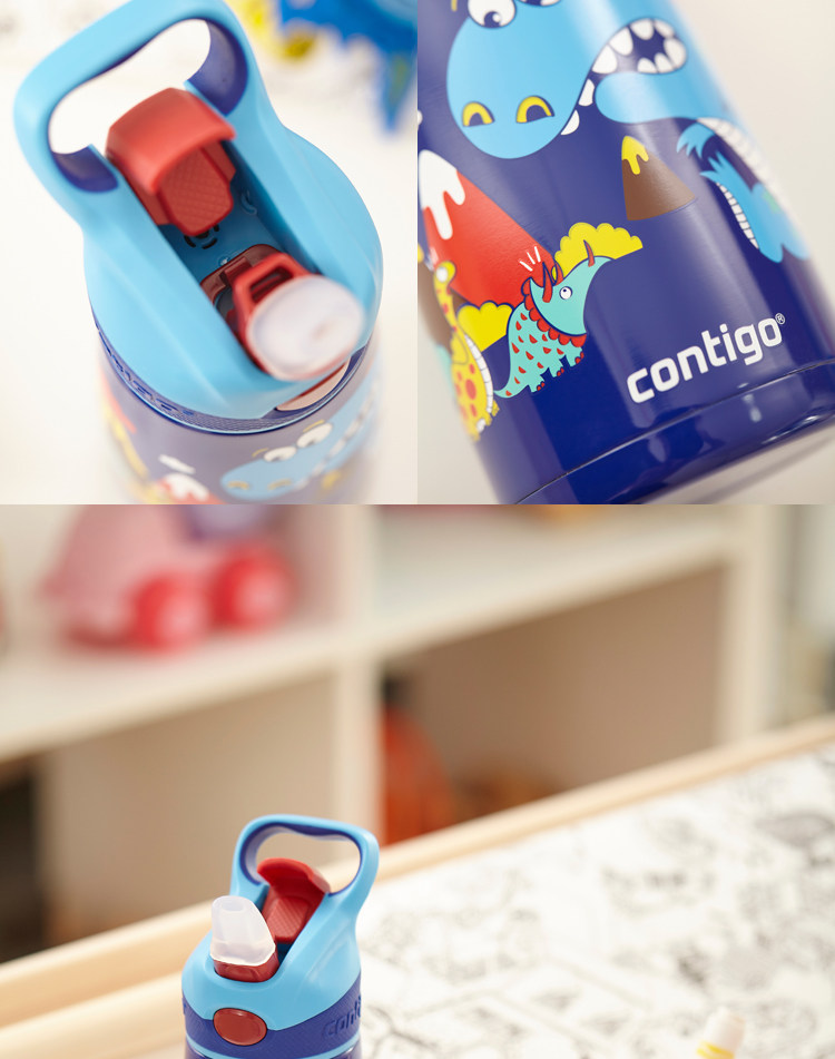 美国contigo康迪克儿童保温杯带吸管小学生幼儿园水杯便携ins水壶