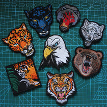 War bear embroidery armband animal Tiger morale Tiger morale Velcro DIY sewing patch Jaguar Snow Wolf dragon badge sticker