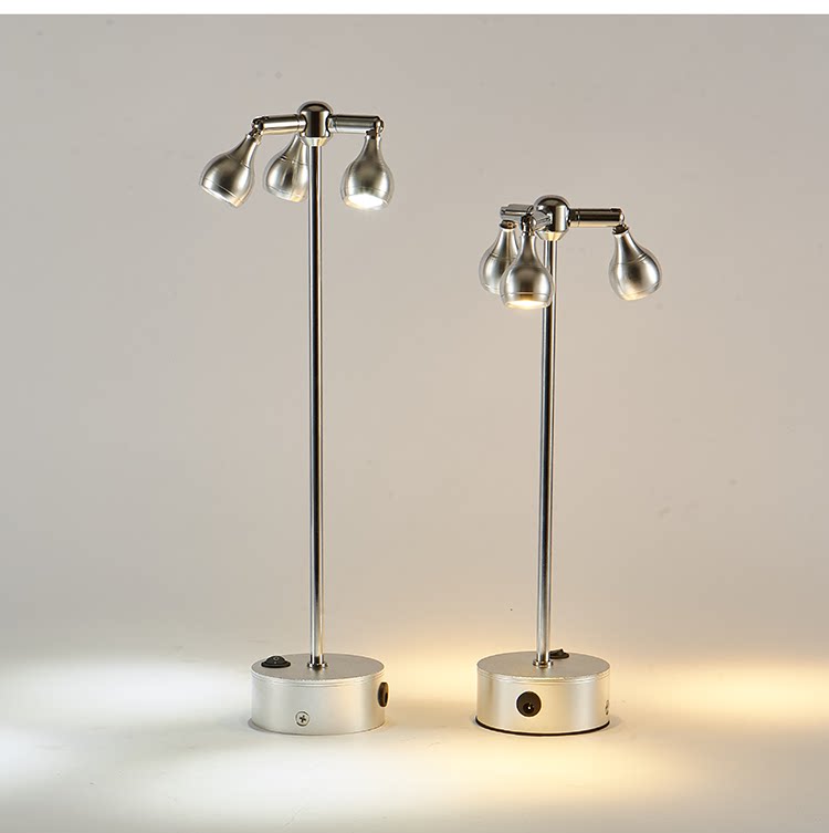 立杆充电射灯无线展柜灯珠宝黄精首饰柜台灯微型灯酒吧台灯小夜灯_不