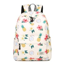 Summer new student schoolbag girl backpack simple and comfortable Korean computer bag cute flower girl backpack