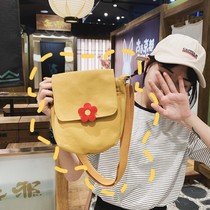 Summer new mini canvas small messenger bag cute cute girls learn casual girls carry bag cute