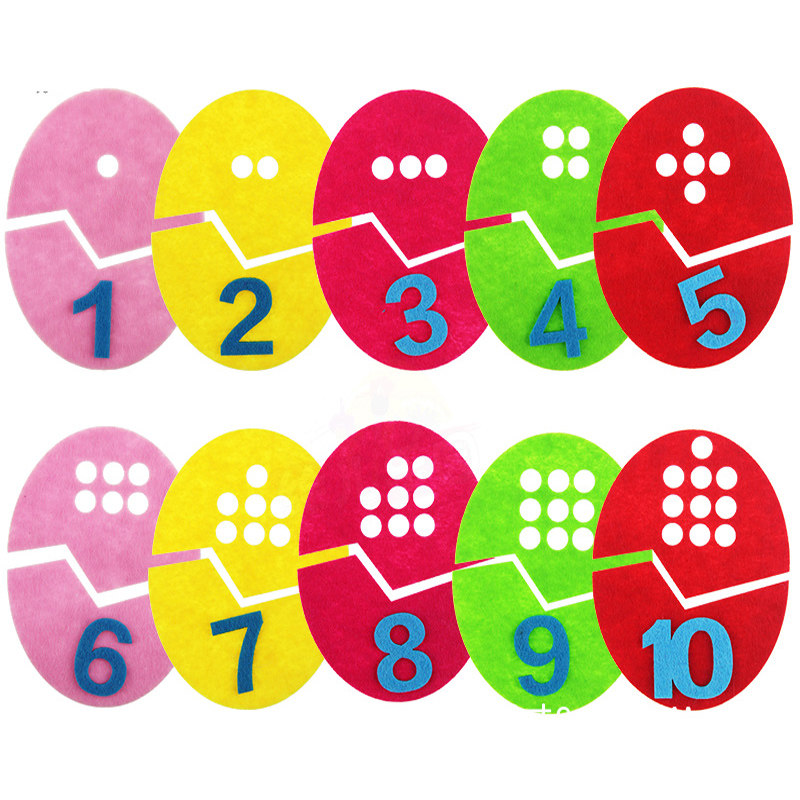 幼儿园益智区数字配对材料小中大班点数配对卡通彩蛋益智玩具区域