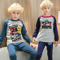 Boy Transformers underwear set cotton children cartoon home pajamas baby long sleeve round neck base shirt New