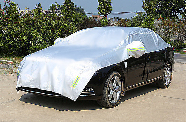 汽车遮阳罩半罩车衣全车防护罩遮阳板前档遮阳帘加厚防晒隔热罩套