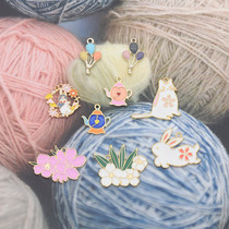 DIY jewelry accessories alloy drip balloon kettle flower rabbit pendant earring key chain accessories