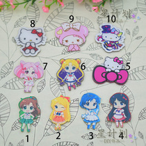 DIY jewelry accessories acrylic phone case patch Moon Hare new beautiful girl warrior pendant