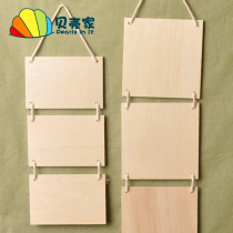 Handmade diy wooden hanging board childrens painting graffiti White embryo material kindergarten environment layout decoration decoration hanging