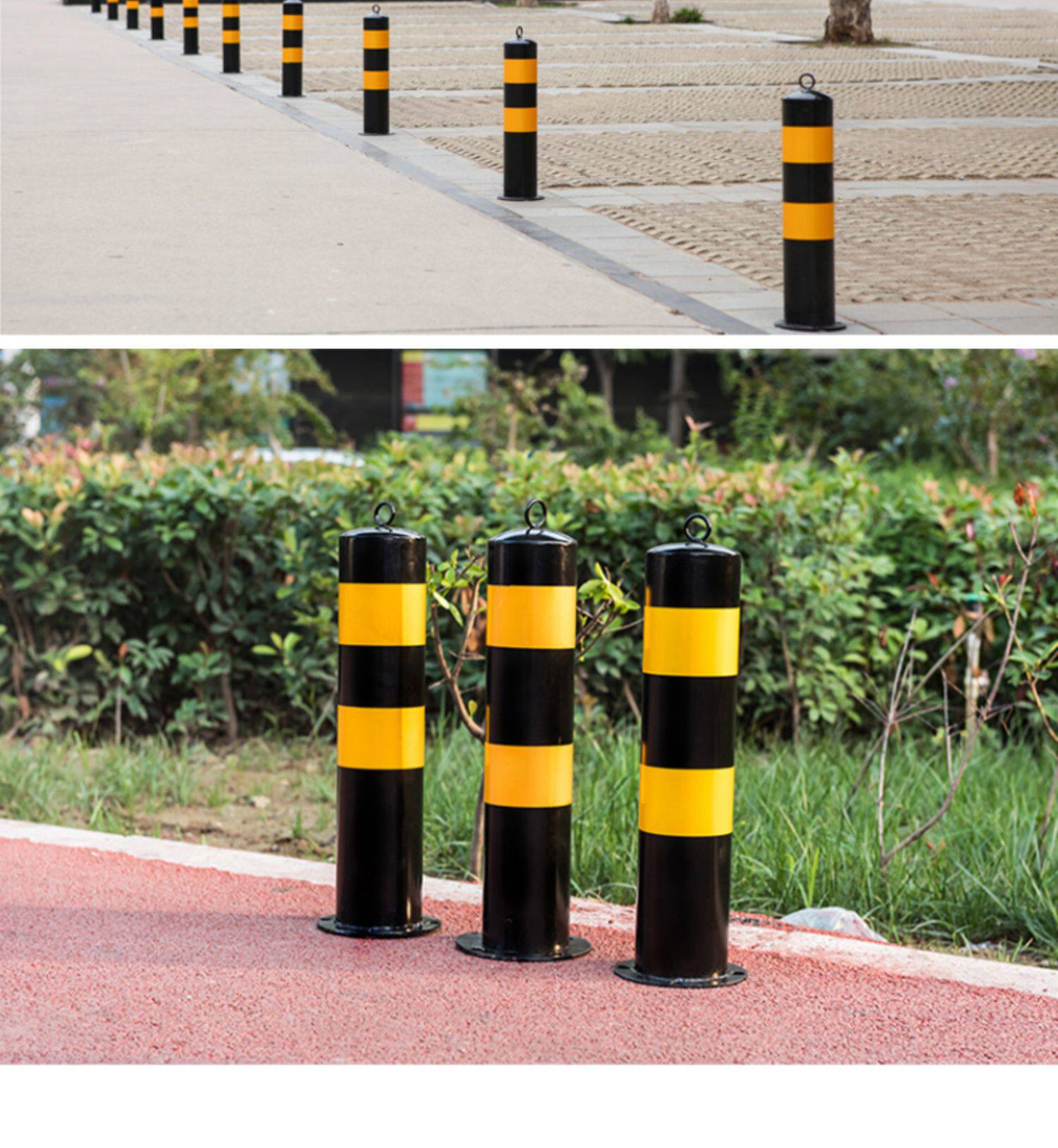 钢管警示柱防撞固定桩道路停车隔离桩立柱反光路桩地桩停车柱路障