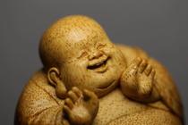 Naughty Bamboo Bamboo Carved Lupei Outline of the Buddha Mall handlebar Exquisite Craftsman Bamboo Root Carved tea Favorite House Swing Piece