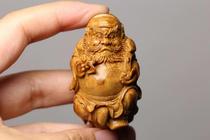 Naughty Bamboo Hall Bamboo Sculpture Zhou Gui New Chung Kui to customize the bamboo root sculpted text house swing piece by the new figure of the Bamboo Root