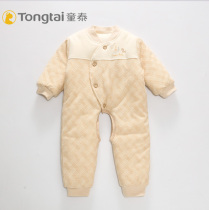 Tong Tai new products autumn and winter newborn infants and young children open stalls Ha Yi men and women Baoli collar jumpsuit thick Ha Yi 0237