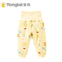 Tongtai autumn and winter new baby thin cotton belly pants 6-24 months baby high waist pants thickened and warm 1658