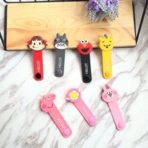 Creative data cable headphone cable storage device winding device cute cartoon button cable management cable storage buckle winding hub